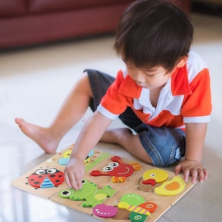 Foto 3 | Foto 3 | Venta Internacional - Juego De Rompecabezas De Madera Para Niños De 1 A 4 Años, 6 Unidades Apilables