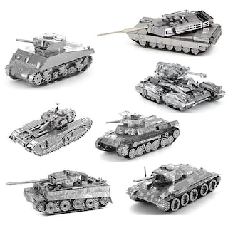 Foto 2 | Foto 2 | Venta Internacional - Kit De Montaje De Maquetas De Tanque 3d Con Forma De Rompecabezas De Metal Para Adultos Y Niños