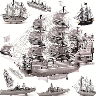 Foto 3 | Foto 3 | Venta Internacional - Rompecabezas De Metal 3d Para Montar Maquetas De Barcos, Hazlo Tú Mismo Para Adultos Y Niños