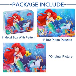 Foto 7 | Foto 7 | Venta Internacional - Puzzle Lelemon Mermaid De 100 Piezas Con Caja De Metal Para Niños De 4 A 8 Años