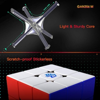 Foto 5 | Foto 5 | Venta Internacional - Speed Cube Gan 356 M, Sin Pegatinas, 3 X 3, Magnetic Lite 2020, Versión 2020