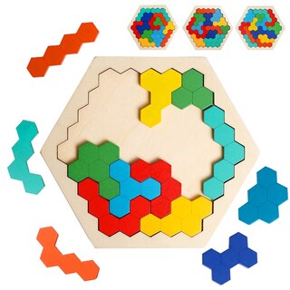 Foto 1 | Foto 1 | Puzle Hexagonal De Madera Usatdd Rainbow Para Niños Y Adultos - Venta Internacional