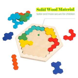 Foto 2 | Foto 2 | Puzle Hexagonal De Madera Usatdd Rainbow Para Niños Y Adultos - Venta Internacional
