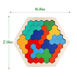 Foto 3 | Foto 3 | Puzle Hexagonal De Madera Usatdd Rainbow Para Niños Y Adultos - Venta Internacional