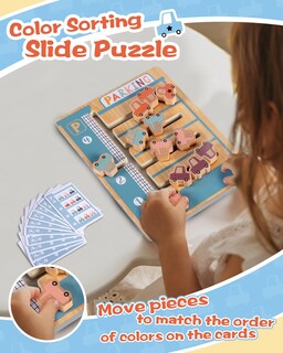 Foto 3 | Foto 3 | Juego de Aprendizaje Montessori Slide Puzzle Top Bright De Madera - Venta Internacional
