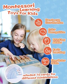 Foto 4 | Foto 4 | Juego de Aprendizaje Montessori Slide Puzzle Top Bright De Madera - Venta Internacional