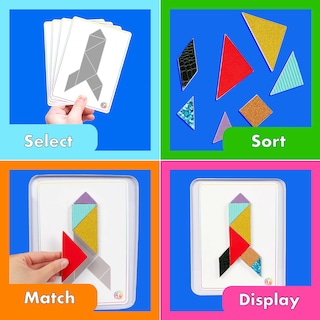Foto 2 | Foto 2 | Puzles Tangram Creative Kids Sense & Grow con 48 Patrones - Venta Internacional