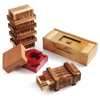 Foto 1 | Foto 1 | Caja de Rompecabezas de Madera Zhanmai con Compartimento Secreto Juego Interactivo y Decorativo - Venta Internacional