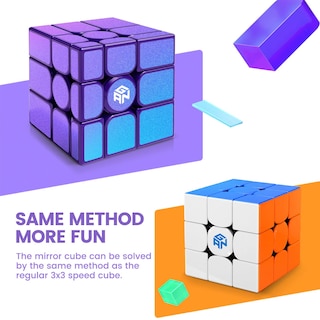 Foto 2 | Foto 2 | Pegatina Speed Cube Gan Mirrorm 3 X 3 X 3 X 3 Pulgadas Magnética color Morado - Venta Internacional