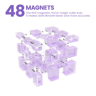 Foto 4 | Foto 4 | Pegatina Speed Cube Gan Mirrorm 3 X 3 X 3 X 3 Pulgadas Magnética color Morado - Venta Internacional