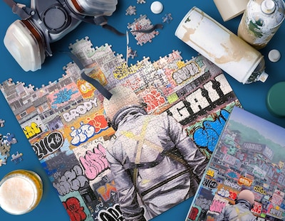 Foto 5 | Foto 5 | Rompecabezas Original Fred Graffiti City de Scott Listfield 1000 piezas