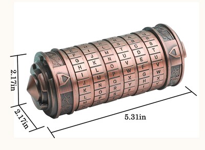 Foto 3 | Foto 3 | Puzzle Box Cryptex Da Vinci Code Mini Lock Con Compartimentos - Venta Internacional.