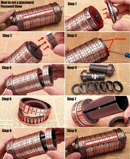 Foto 4 | Foto 4 | Puzzle Box Cryptex Da Vinci Code Mini Lock Con Compartimentos - Venta Internacional.