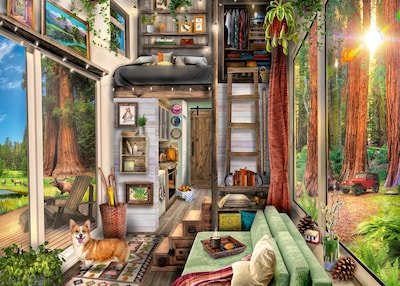 Foto 1 | Foto 1 | Rompecabezas Ravensburger Redwood Forest Tiny House 1000 Piezas - Venta Internacional.