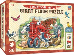 Rompecabezas De Suelo Masterpieces Tractor Mac Farm 36 Piezas Para Niños - Venta Internacional.