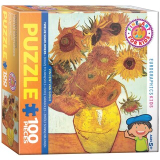 Foto 1 | Foto 1 | Puzzle Eurographics Doce Girasoles De Vincent Van Gogh, 100 Piezas - Venta Internacional.