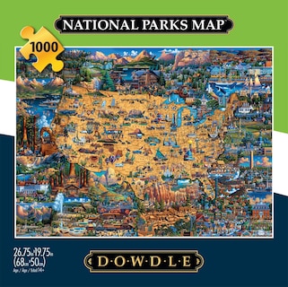 Foto 2 | Foto 2 | Rompecabezas Buffalo Games Dowdle National Parks Map 1000 Unidades - Venta Internacional.