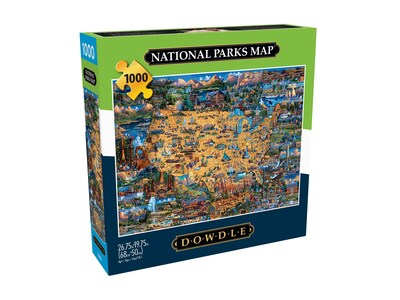 Foto 3 | Foto 3 | Rompecabezas Buffalo Games Dowdle National Parks Map 1000 Unidades - Venta Internacional.