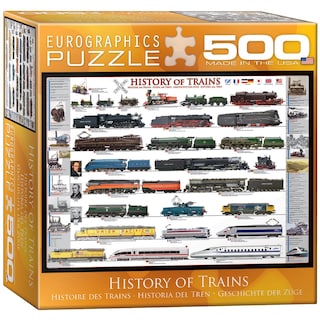Foto 1 | Foto 1 | Puzzle Eurographics: Historia De Los Trenes, 500 Piezas - Venta Internacional.