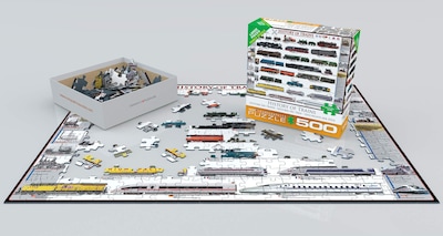 Foto 3 | Foto 3 | Puzzle Eurographics: Historia De Los Trenes, 500 Piezas - Venta Internacional.