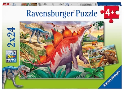 Foto 1 | Foto 1 | Juego De Rompecabezas Ravensburger Jurassic Wildlife De 2 X 24 Piezas Para Niños - Venta Internacional.