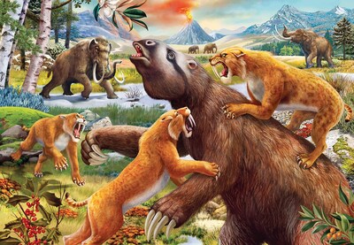 Foto 2 | Foto 2 | Juego De Rompecabezas Ravensburger Jurassic Wildlife De 2 X 24 Piezas Para Niños - Venta Internacional.