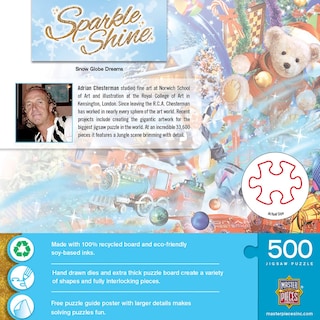 Foto 3 | Foto 3 | Rompecabezas Masterpieces Snow Globe Dreams, 500 Piezas - Venta Internacional.