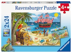 Juego De Rompecabezas Ravensburger Piratas Y Sirenas, 2x24 Piezas - Venta Internacional.