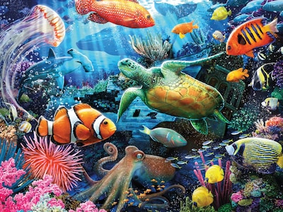 Foto 1 | Foto 1 | Rompecabezas Ceaco Under The Ocean, 500 Piezas Con Lámina - Venta Internacional.