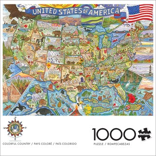 Foto 2 | Foto 2 | Rompecabezas Buffalo Games Colorful Country 1000 Piezas - Venta Internacional.