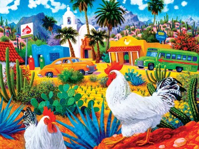 Foto 2 | Foto 2 | Rompecabezas Masterpieces Gallos Blancos 550 Piezas - Venta Internacional