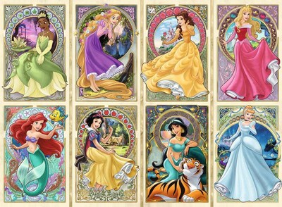 Foto 2 | Foto 2 | Rompecabezas Ravensburger Disney Art Nouveau Princess 1000 Piezas - Venta Internacional.