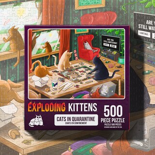 Foto 3 | Foto 3 | Rompecabezas Exploding Kittens Cats In Quarantine, 500 Unidades - Venta Internacional.