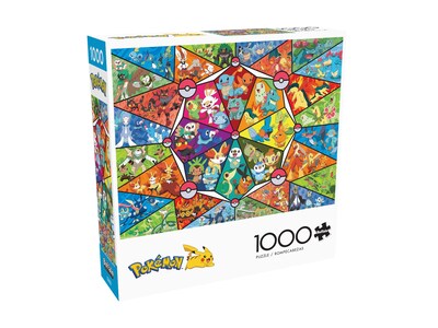 Foto 3 | Foto 3 | Rompecabezas Buffalo Games Pokémon Stained Glass 1000 Piezas - Venta Internacional.