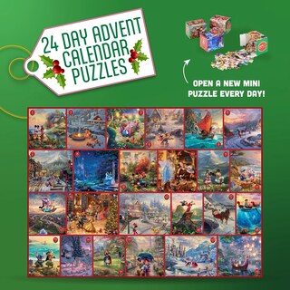 Foto 3 | Foto 3 | Puzles De Calendario De Adviento Ceaco Disney Thomas Kinkade, 1000 Unidades - Venta Internacional.