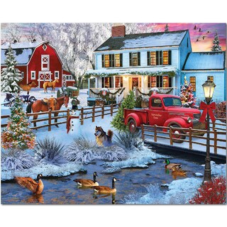 Foto 1 | Foto 1 | Rompecabezas White Mountain Christmas On The Farm 1000 Piezas - Venta Internacional.
