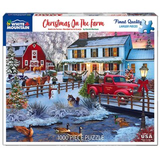 Foto 2 | Foto 2 | Rompecabezas White Mountain Christmas On The Farm 1000 Piezas - Venta Internacional.