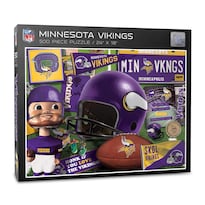 Puzzle Youthefan Nfl Minnesota Vikings Retro De 500 Piezas - Venta Internacional.