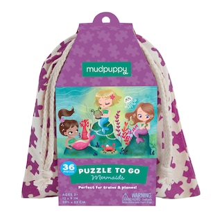 Foto 1 | Foto 1 | Puzle Mudpuppy Mermaids To Go De 36 Piezas Para Mayores De 3 Años, Color Morado - Venta Internacional.
