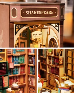 Foto 4 | Foto 4 | Juego De Rincón Para Libros Diy Bookstore Rolife Bookstore, Rompecabezas 3d De Madera Con Led - Venta Internacional.