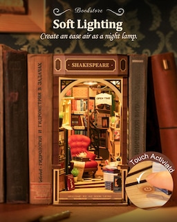 Foto 5 | Foto 5 | Juego De Rincón Para Libros Diy Bookstore Rolife Bookstore, Rompecabezas 3d De Madera Con Led - Venta Internacional.