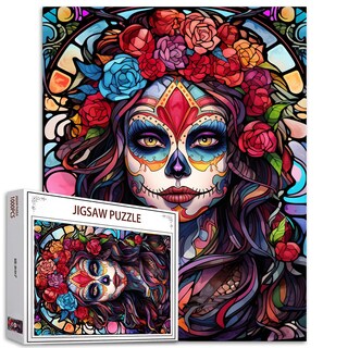 Foto 1 | Foto 1 | Rompecabezas Tumovo Sugar Skull Girl 1000 Piezas Día De La Muerte - Venta Internacional.