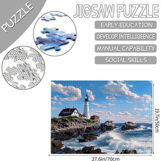 Foto 2 | Foto 2 | Rompecabezas Tumovo American White Lighthouse 1000 Piezas - Venta Internacional.