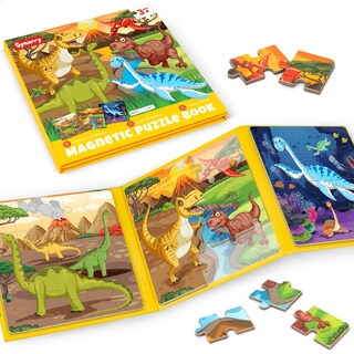 Foto 1 | Foto 1 | Puzles Magnéticos De Dinosaurios Synarry Para Niños De 3 A 5 Años Con 20 Piezas - Venta Internacional.