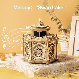 Foto 2 | Foto 2 | Puzzles De Madera 3d, Caja De Música Rokr Secret Garden, El Lago De Los Cisnes - Venta Internacional.