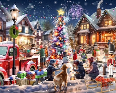Foto 1 | Foto 1 | Rompecabezas Del Concurso Navideño De Muñecos De Nieve De Vermont, 1000 Piezas - Venta Internacional.