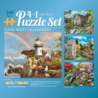 Foto 1 | Foto 1 | Rompecabezas Bits And Pieces, 500 Piezas, 4 Unidades, Serene Beauty - Venta Internacional.
