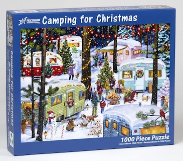 Foto 2 | Foto 2 | Rompecabezas Vermont Christmas Camping Para Navidad, 1000 Piezas - Venta Internacional.
