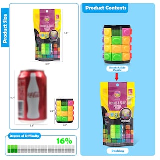 Foto 5 | Foto 5 | Puzzle R.y.TOYS: Gira Y Desliza En 4 Capas Y 8 Colores - Venta Internacional