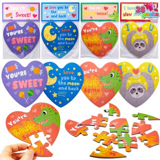Foto 1 | Foto 1 | Juego De Tarjetas De Regalo Para El Día De San Valentín Con Rompecabezas En Forma De Corazón X28 - Venta Internacional.